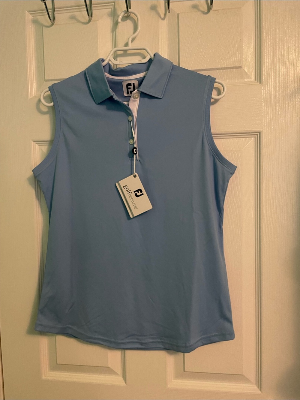 FootJoy Women's Sleeveless Polo Tank - Sky Blue